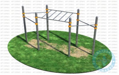 Комплекс рукоход с четырьмя турниками